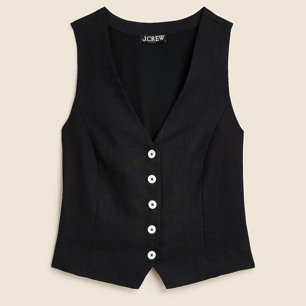 LAST CHANCE NWT J.Crew Slim Fit Linen Vest Size 2